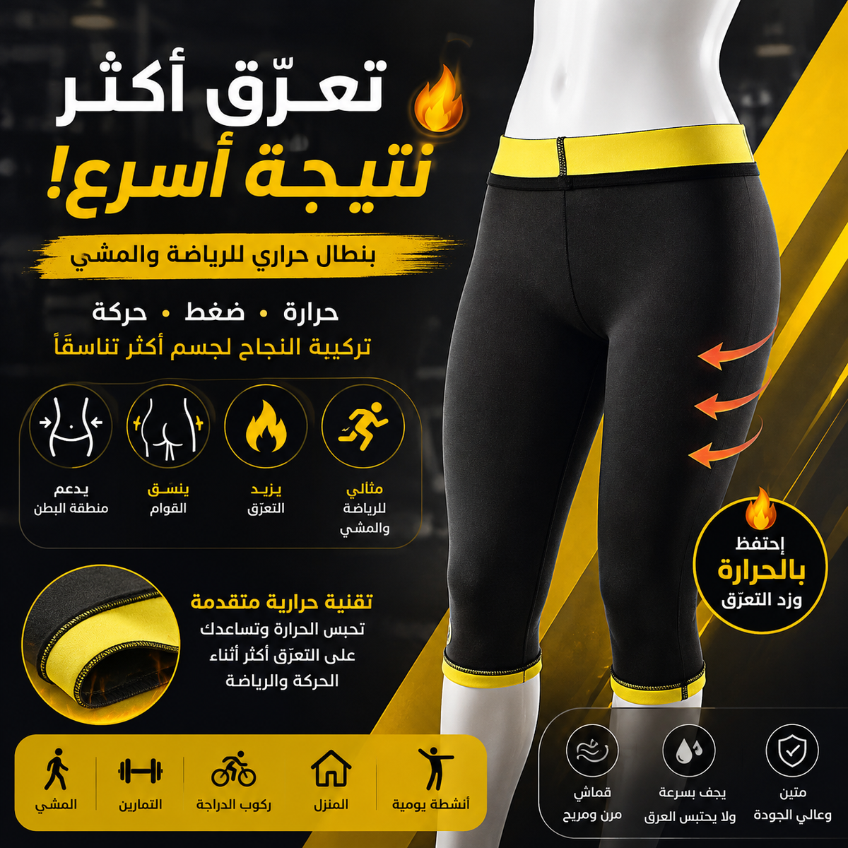 🔥 بنطال حراري أنيق — راحة، مرونة وإطلالة مرتبة في قطعة واحدة💎