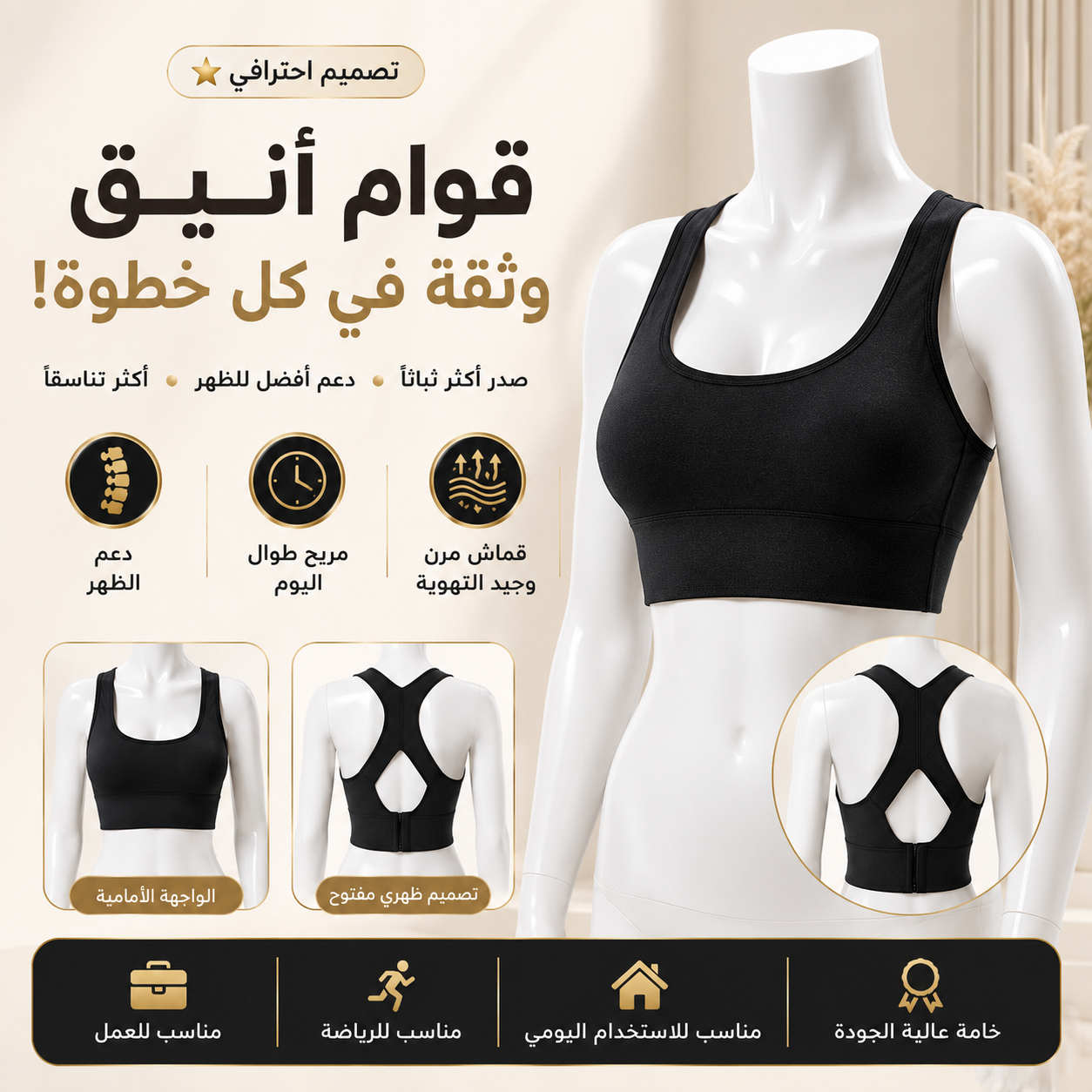 💖 حمالة رياضية مريحة تمنحك حرية الحركة بكل أناقة💪
